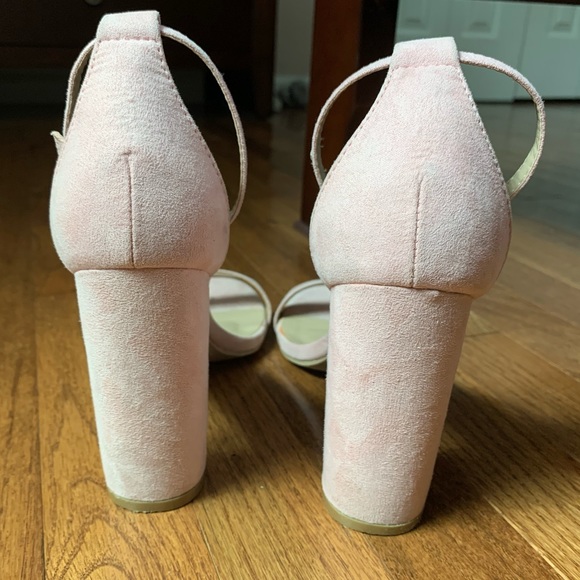 Baby Pink Chunky Heels - Picture 3 of 6